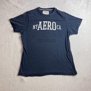 Aeropostale NY AERO CA Men's Navy Blue T-Shirt Size XL Short Sleeve 100% Cotton